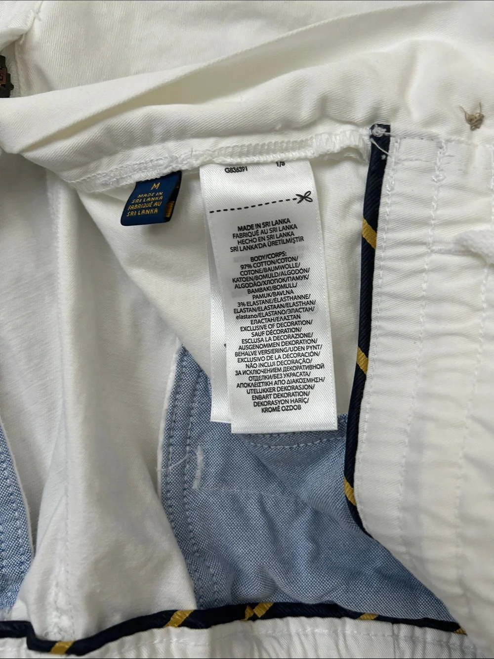 Polo by Ralph Lauren White Men’s Cotton size M Drawstring Shorts